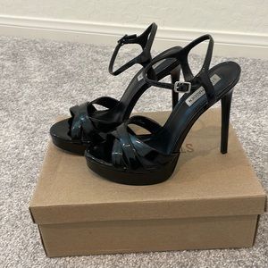 Steve Madden Stride Platform Heels in Black Patent